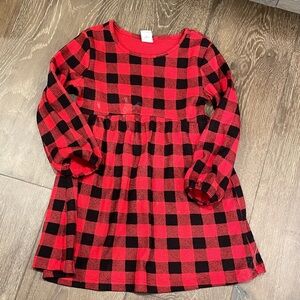 Old Navy Red and Black Plaid Kids Dress